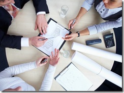 Group of architects at their office